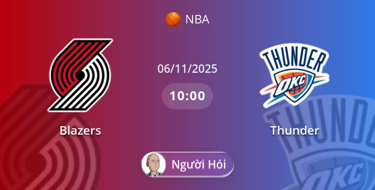 NBA 2025/26 Oklahoma City Thunder vs Portland Trail Blazers |BLV Người Hói| 06.11.2025