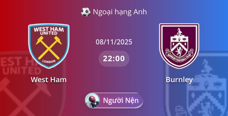 Fullmatch West Ham vs Burnley | 08.11.2025 | Ngoại hạng Anh