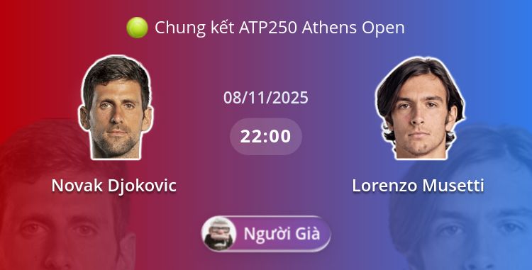 Fullmatch Novak Djokovic vs Lorenzo Musetti | 08.11.2025 | Chung kết ATP250 Athens Open