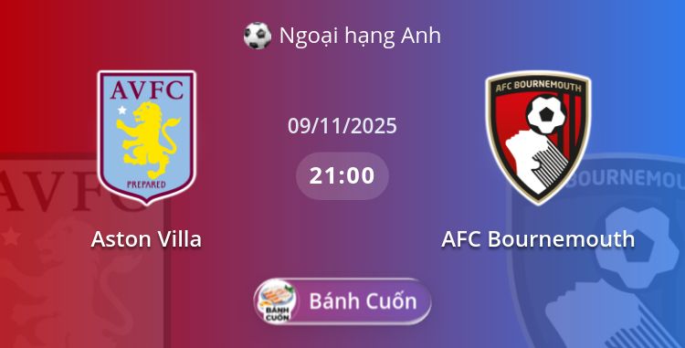 Fullmatch Aston Villa vs AFC Bournemouth | 09.11.2025 | Ngoại hạng Anh