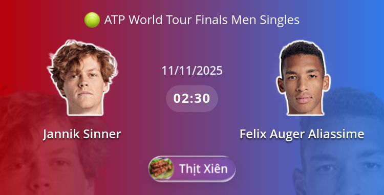 Fullmatch Jannik Sinner vs Felix Auger Aliassime | 11.11.2025 | ATP World Tour Finals