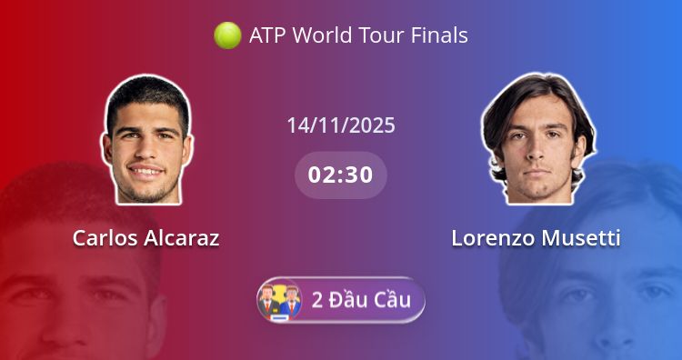 Fullmatch Carlos Alcaraz vs Lorenzo Musetti | 14.11.2025 | ATP World Tour Finals