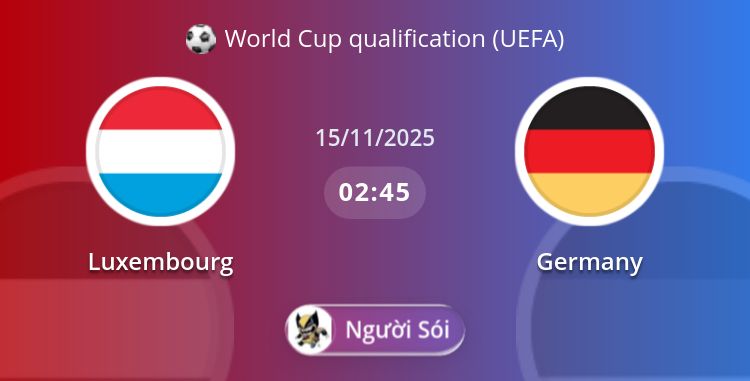 Fullmatch Luxembourg vs Germany | 15.11.2025 | World Cup qualification (UEFA)