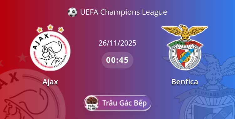 Fullmatch Ajax vs Benfica | 26.11.2025 | UEFA Champions League