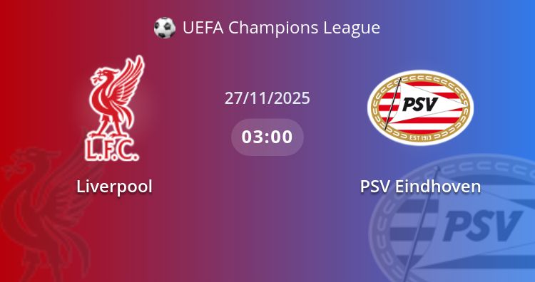 Fullmatch Liverpool vs PSV Eindhoven | 27.11.2025 | UEFA Champions League