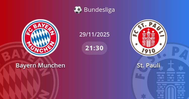 Fullmatch Bayern Munchen vs St. Pauli | 29.11.2025 | Bundesliga