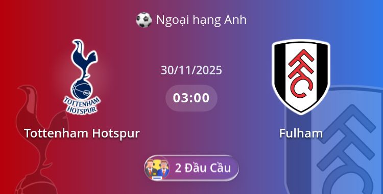 Fullmatch Tottenham Hotspur vs Fulham | 30.11.2025 | Ngoại hạng Anh