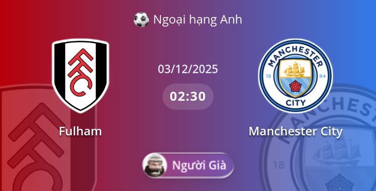 Fullmatch Fulham vs Manchester City | 03.12.2025 | Ngoại hạng Anh