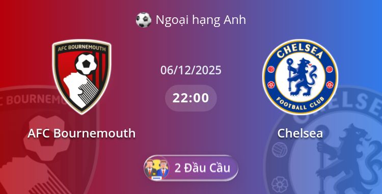 Fullmatch AFC Bournemouth vs Chelsea | 06.12.2025 | Ngoại hạng Anh