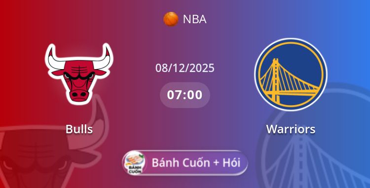 Bulls vs Warriors | 08.12.2025 | NBA