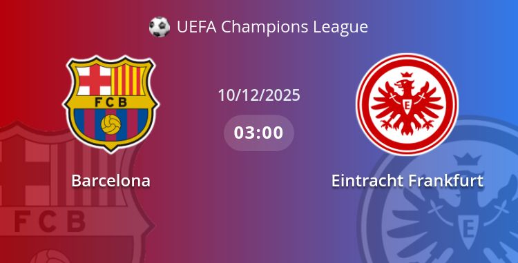 Fullmatch Barcelona vs Eintracht Frankfurt | 10.12.2025 | UEFA Champions League