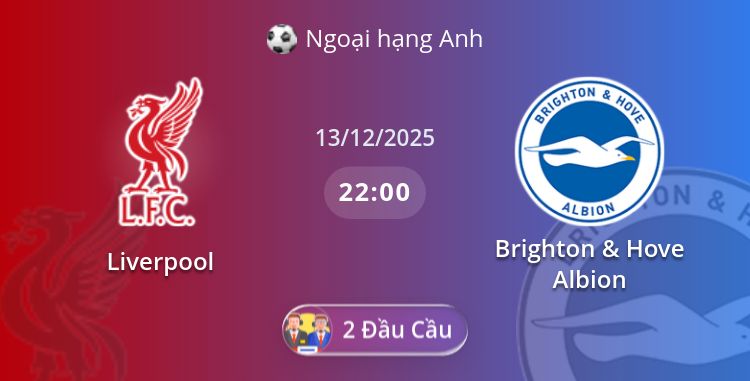Fullmatch Liverpool vs Brighton & Hove Albion | 13.12.2025 | Ngoại hạng Anh