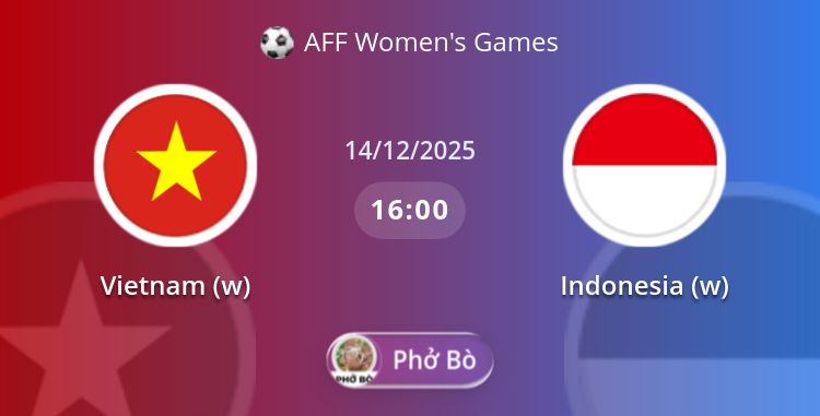Fullmatch Vietnam (w) vs Indonesia (w) | 14.12.2025 | AFF Women's Games