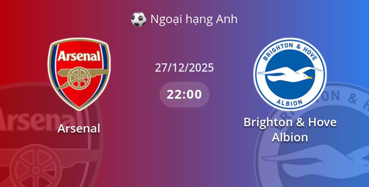 Fullmatch Arsenal vs Brighton & Hove Albion | 27.12.2025 | Ngoại hạng Anh
