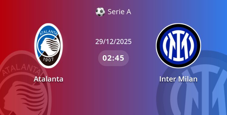 Fullmatch Atalanta vs Inter Milan | 29.12.2025 | Serie A