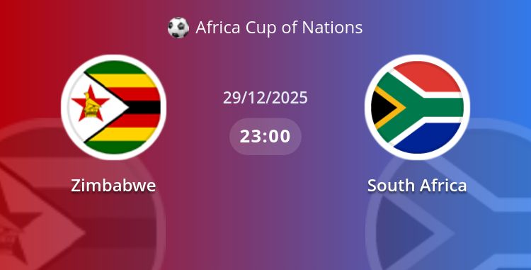 Fullmatch Zimbabwe vs South Africa | 29.12.2025 | Africa Cup of Nations