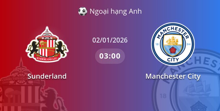 Fullmatch Sunderland vs Manchester City | 02.01.2026 | Ngoại hạng Anh