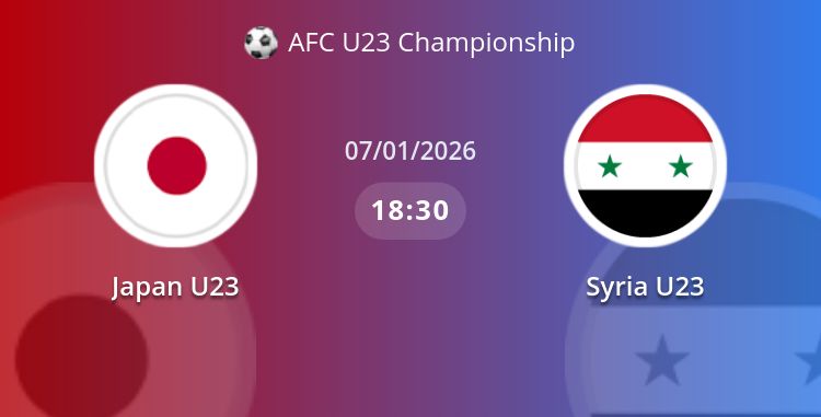 Fullmatch Japan U23 vs Syria U23 | 07.01.2026 | AFC U23 Championship