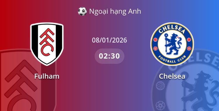 Fullmatch Fulham vs Chelsea | 08.01.2026 | Ngoại hạng Anh