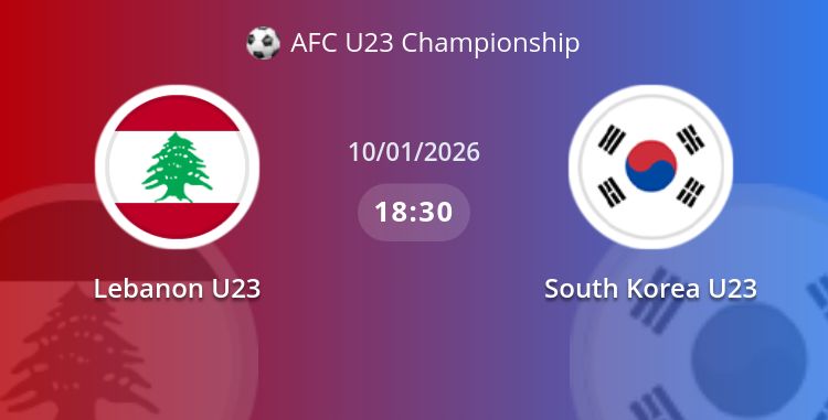 Fullmatch Lebanon U23 vs South Korea U23 | 10.01.2026 | AFC U23 Championship