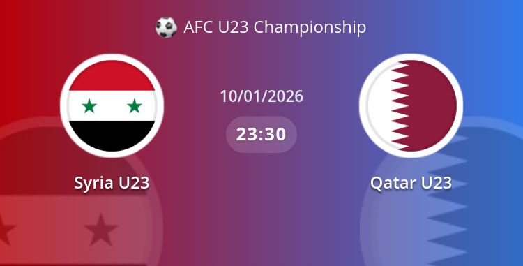Fullmatch Syria U23 vs Qatar U23 | 10.01.2026 | AFC U23 Championship