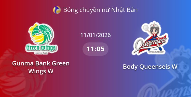 Fullmatch Gunma Bank Green Wings W vs Body Queenseis W | 11.01.2026 | Bóng chuyền nữ Nhật Bản