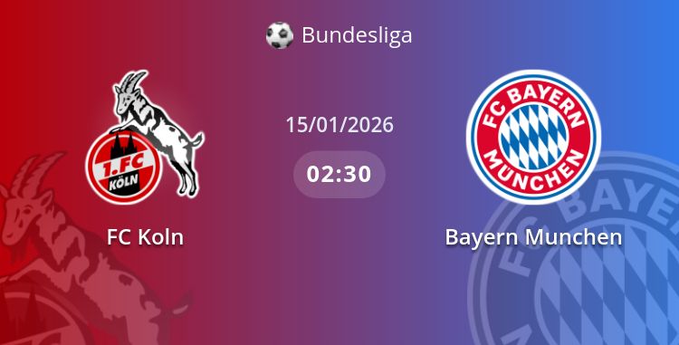 Fullmatch FC Koln vs Bayern Munchen | 15.01.2026 | Bundesliga