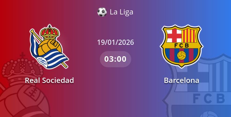 Fullmatch Real Sociedad vs Barcelona | 19.01.2026 | La Liga