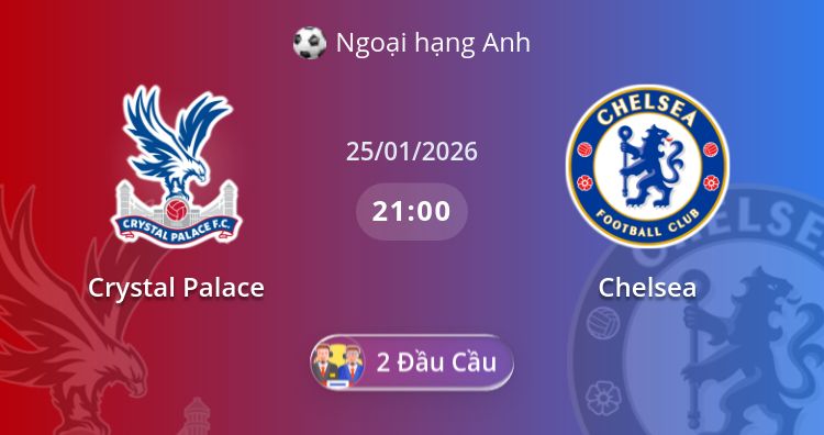 Fullmatch Crystal Palace vs Chelsea | 25.01.2026 | Ngoại hạng Anh