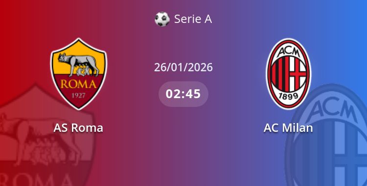 Fullmatch AS Roma vs AC Milan | 26.01.2026 | Serie A