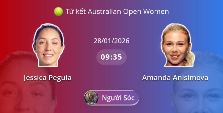 Fullmatch Jessica Pegula vs Amanda Anisimova | 28.01.2026 | Bán kết Australian Open Women