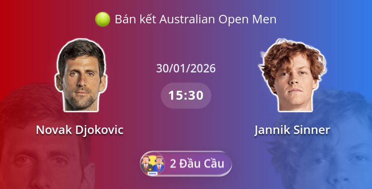 Fullmatch Novak Djokovic vs Jannik Sinner | 30.01.2026 | Chung kết Australian Open Men