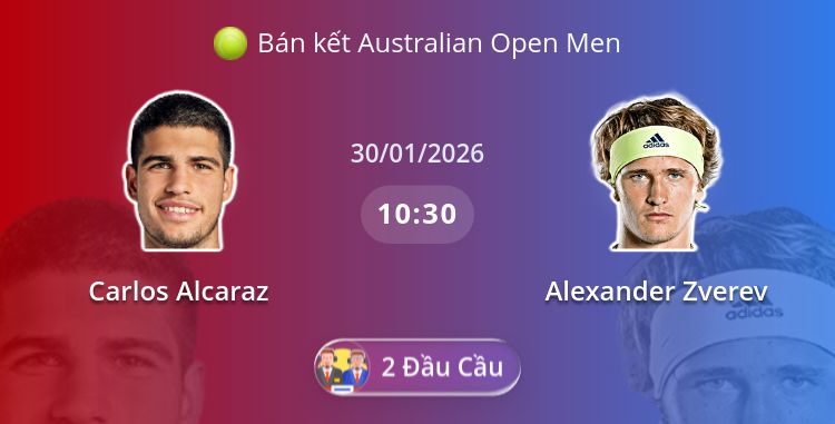 Fullmatch Carlos Alcaraz vs Alexander Zverev | 30.01.2026 | Chung kết Australian Open Men