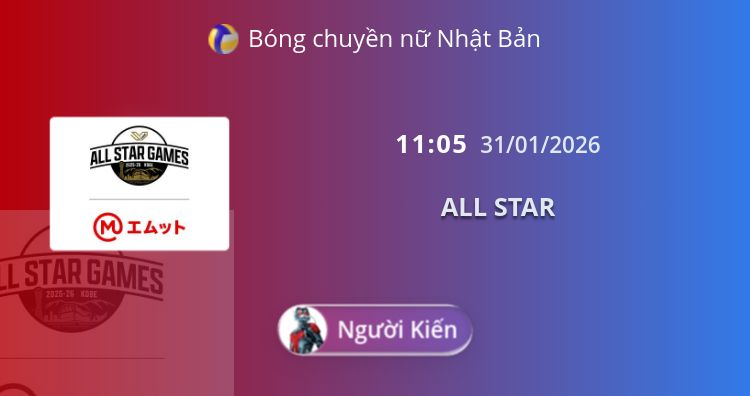 Fullmatch All Star | 31.01.2026 | Bóng chuyền nữ Nhật Bản