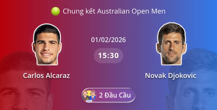 Fullmatch Carlos Alcaraz vs Novak Djokovic | 01.02.2026 | Chung kết Australian Open