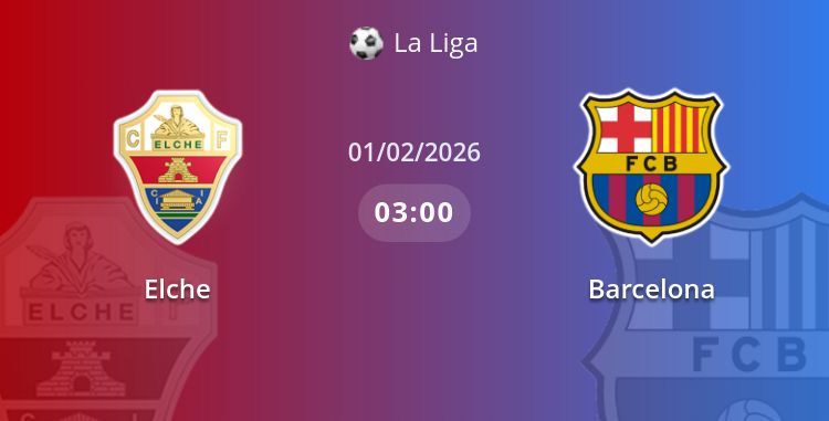 Fullmatch Elche vs Barcelona | 01.02.2026 | La Liga
